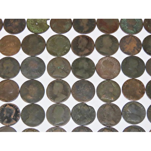 349 - A collection of Evasion / Forgery Georgian halfpennies together with other regal issues and an Ameri... 