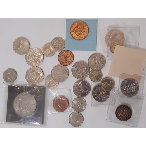 367 - ‘Proof’ Guernsey and other proof currency coins to include proof 1953 half penny.