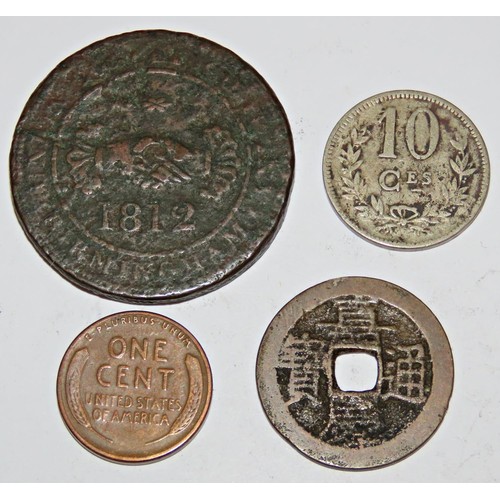 413 - A large mixed quantity British and worldwide coinage, George III and later, to include Chinese, Amer... 