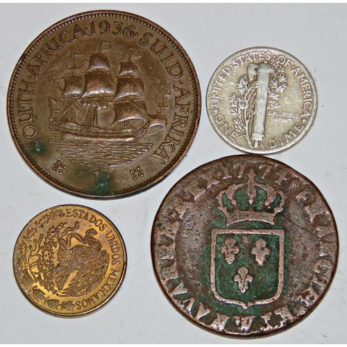 413 - A large mixed quantity British and worldwide coinage, George III and later, to include Chinese, Amer... 