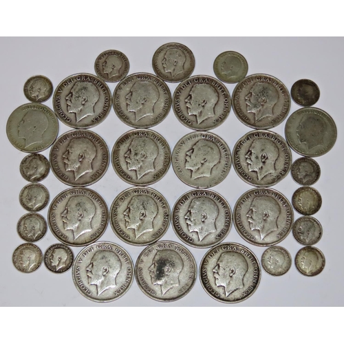 428 - A mixed group of pre-1920 English silver coinage, mostly Halfcrowns, 460g approx (gross weight).