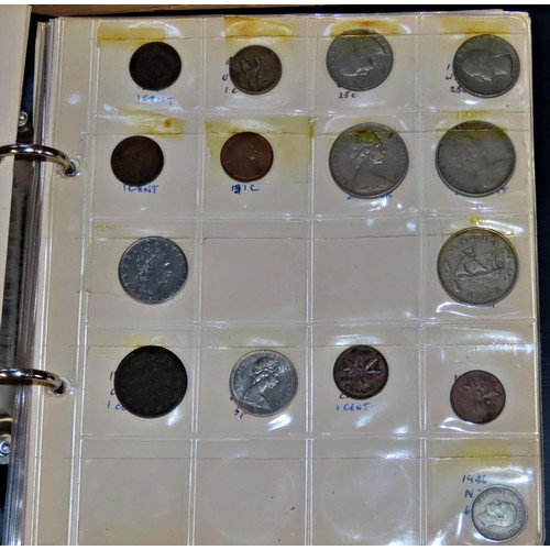 447 - Four small coin collecting albums containing part date runs of pre 1920 and 1947 and later English s... 