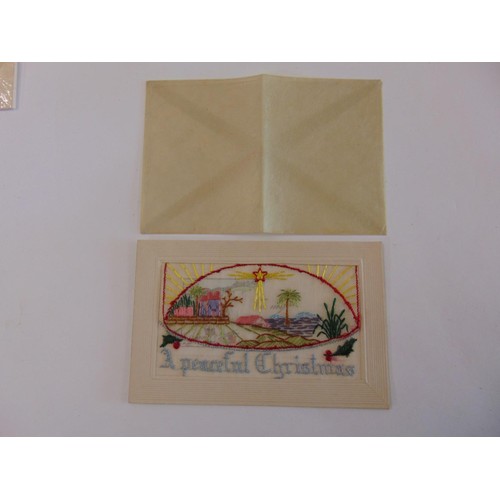 133 - Mixed world stamps in four small albums (two sparsely filled), some loose GB mint in an envelope.  B... 