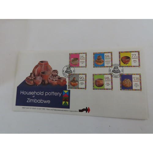 159 - Two boxes of Zimbabwe stamps and covers 1980's-1990's.  Much duplication.  Some of the covers have b... 