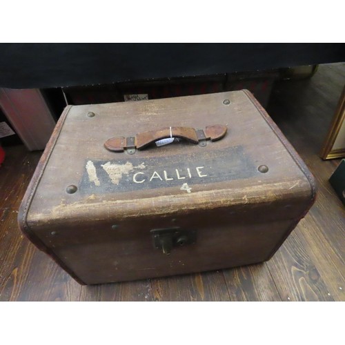 163 - A canvas trunk containing GB decimal presentation packs and mint stamps as received from the Post of... 