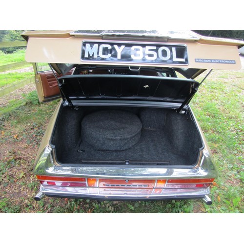 1 - 1972 Citroën SM ‘Maserati’
Left hand drive. 
Manual Transmission.
Registration number: MCY 350L
Gold... 