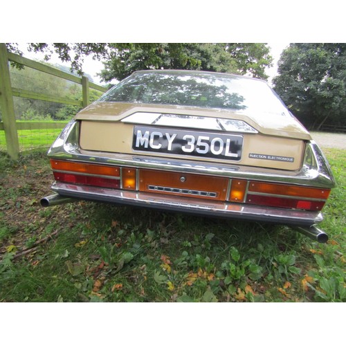 1 - 1972 Citroën SM ‘Maserati’
Left hand drive. 
Manual Transmission.
Registration number: MCY 350L
Gold... 