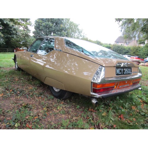 1 - 1972 Citroën SM ‘Maserati’
Left hand drive. 
Manual Transmission.
Registration number: MCY 350L
Gold... 