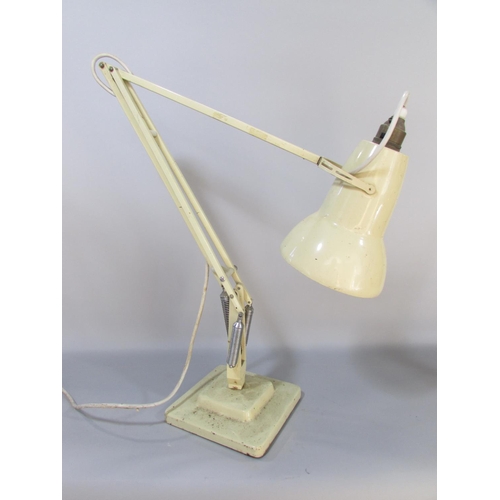 595 - Three Herbert Terry and Sons Ltd Redditch cream finished square based Anglepoise lamps and a red Ang... 