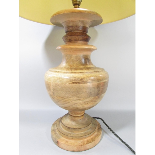 596 - A  Pooky Verona wooden table lamp 43cm high, with a lamp shade. (Sticky label to base)