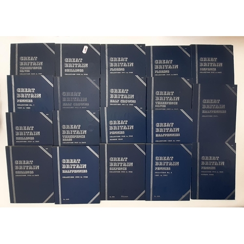 400 - A collection of 20 Whitman Great Britain coin folders, comprising: Halfcrowns 8012, 8013, pennies 96... 