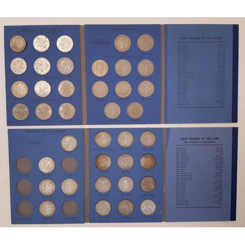 400 - A collection of 20 Whitman Great Britain coin folders, comprising: Halfcrowns 8012, 8013, pennies 96... 