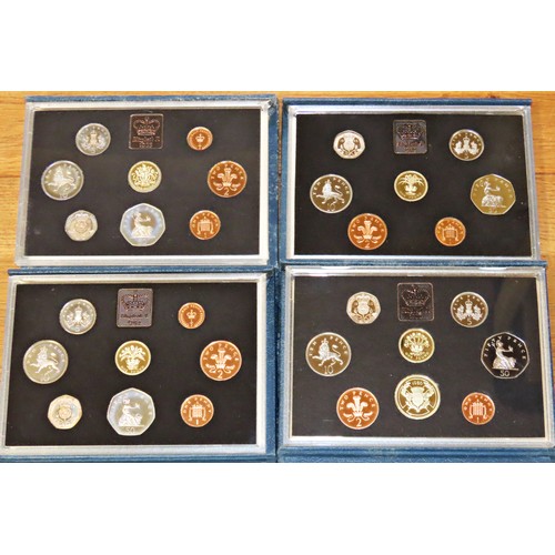 431 - A collection of 17 Royal Mint United Kingdom Proof Coin Collection sets, years comprising: 1983, 198... 