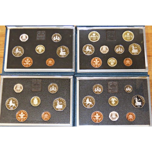 431 - A collection of 17 Royal Mint United Kingdom Proof Coin Collection sets, years comprising: 1983, 198... 