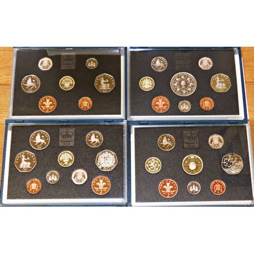 431 - A collection of 17 Royal Mint United Kingdom Proof Coin Collection sets, years comprising: 1983, 198... 