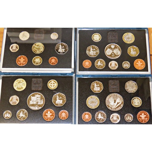 431 - A collection of 17 Royal Mint United Kingdom Proof Coin Collection sets, years comprising: 1983, 198... 