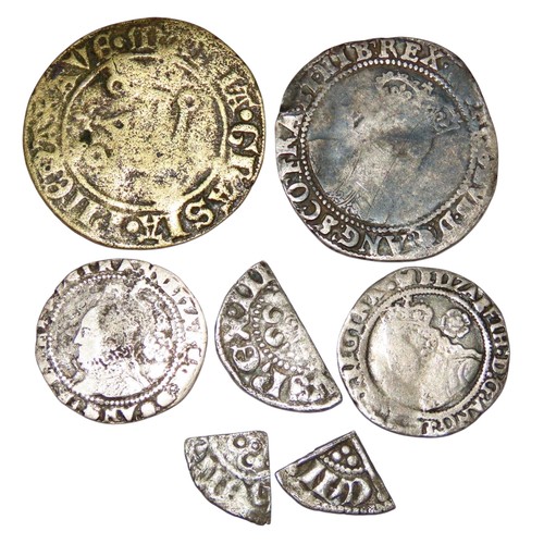 324 - Medieval, Elizabeth I and James I coins, including Sixpence, 1604, Threepences, 1566, 1572 and other... 