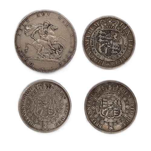 319 - George III Crown, 1818. Halfcrowns, 1816, 1817, 1819. (4 coins).