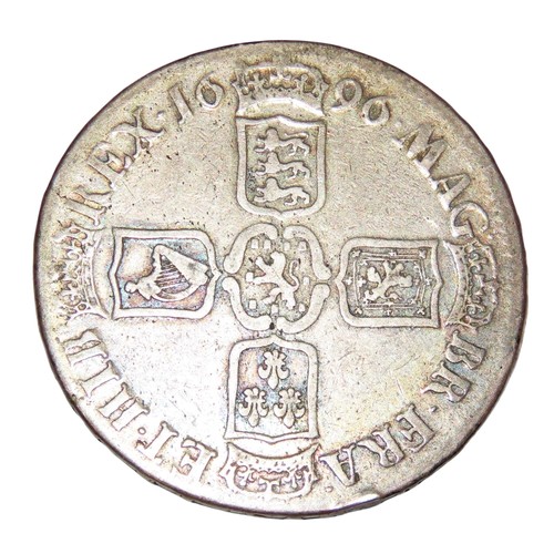 195 - William III, 1689-1702. Crown, 1696. OCTAVO edge. (1 coin).