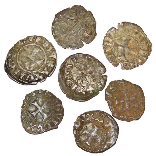 309 - Crusaders and Knights Templar, a collection of hammered Deniers. (7 coins).