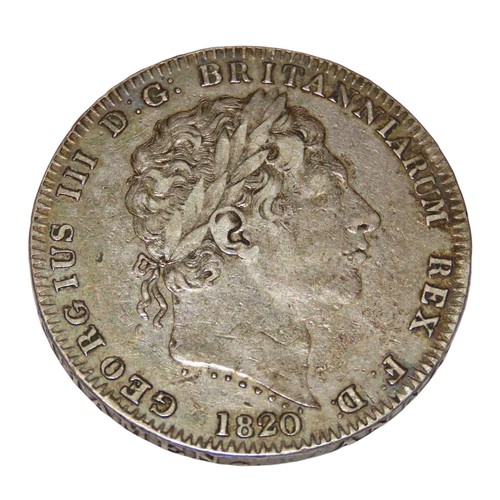 204 - George III, 1760-1820. Crown, 1820. LX edge. (1 coin).