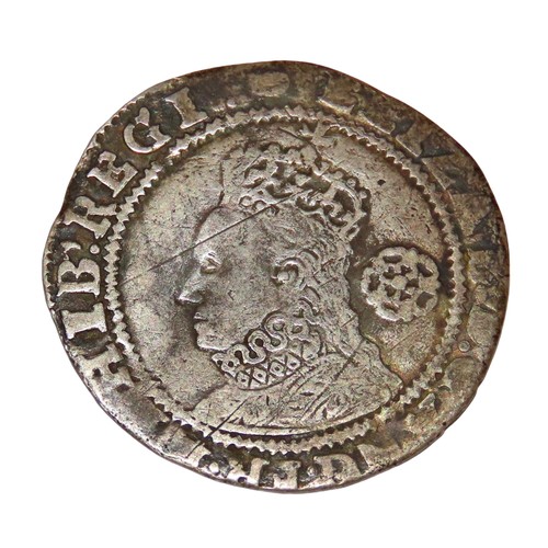 188 - Elizabeth I, 1558-1603. Sixpence, 1594, mm. Tun. (1 coin).