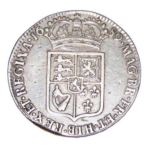 192 - William and Mary, 1689-94. Halfcrown, 1689. First shield. (1 coin).