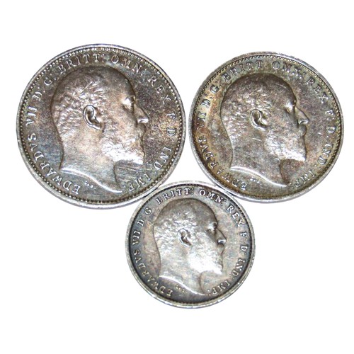 303 - Edward VII, 1902-10. Part Maundy Set, 1906. (3 coins).