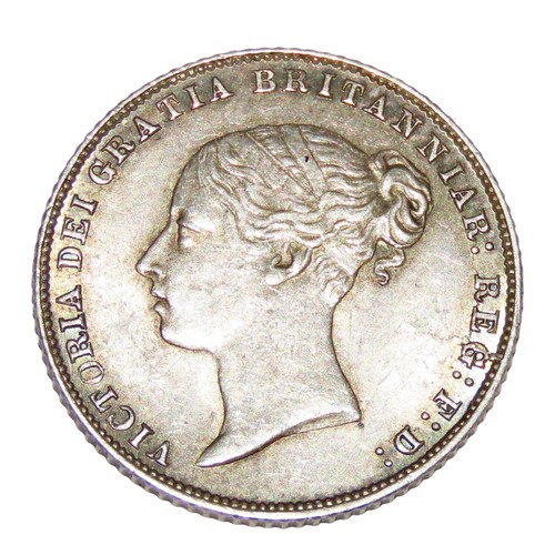 244 - Victoria, 1837-1901. Sixpence, 1864. Young Head. (1 coin).