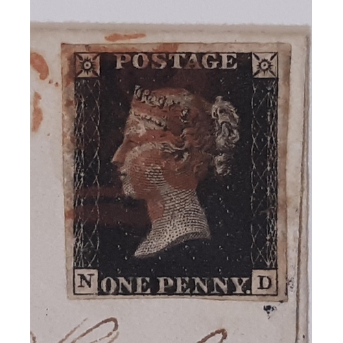 149 - Postal History 26 Queen Victoria entries.  Comprising 9 with 1d Penny Blacks, four of which are 4 ma... 