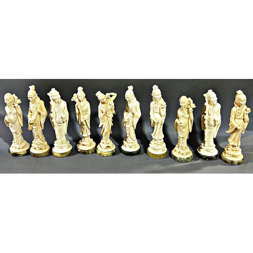 728 - Ten Giannelli Oriental figurines.