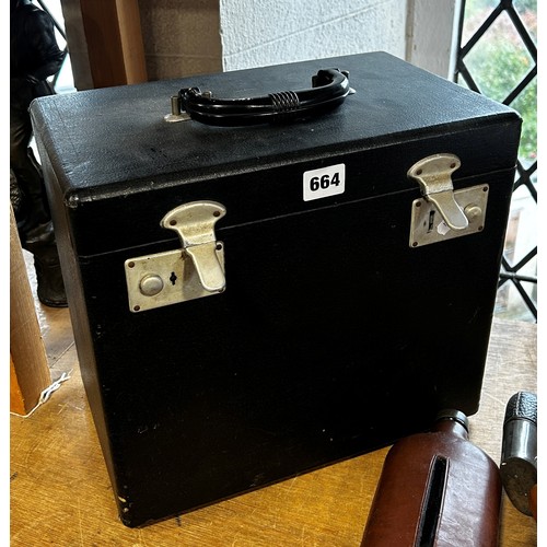 664 - An electric Singer 221k sewing machine and accessories housed in it’s original carry case.