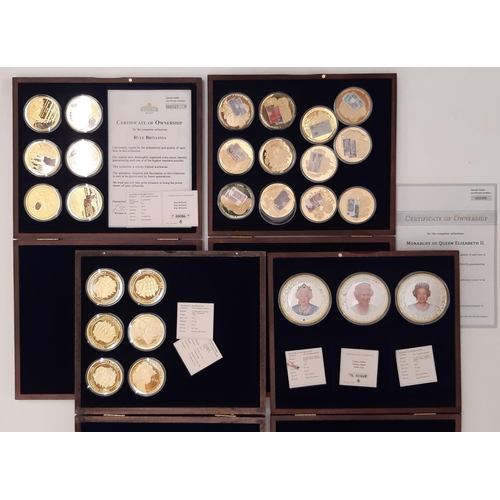 458 - A large collection of cased and boxed commemorative coins / medallions, principally Windsor Mint edi... 