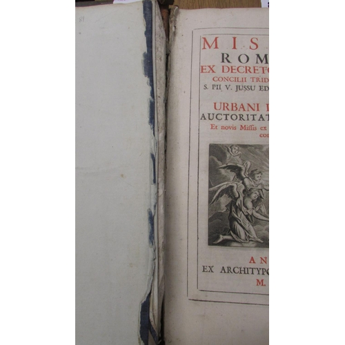 850 - Missale Romanum ex Decreto Sacrosancti Concilii Tridentini Restitutum (1757) Roman Missal, published... 