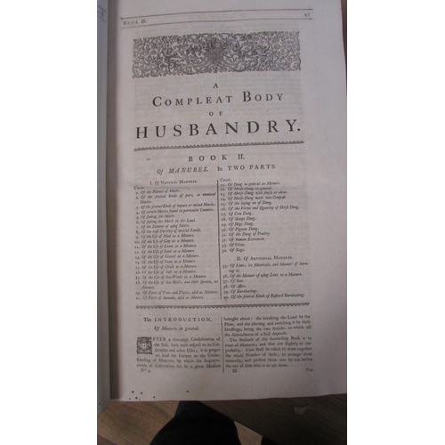 852 - A Complete Body of Husbandry compiled from the original papers of the late Thomas Hale (1756) 42 x 2... 