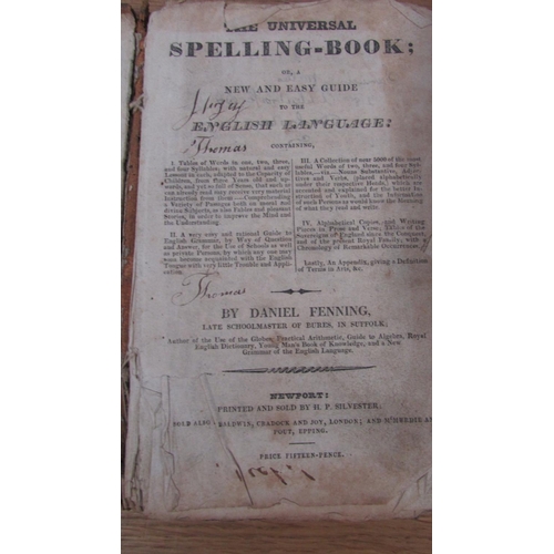 854 - A rare 18th century spelling book: The Universal Spelling-Book or a New and Easy Guide to the Englis... 