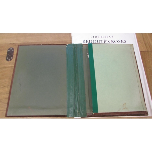 855 - A wooden blotter folder together with a 1953 plan of Woodchester Estate and a folio of The Best of R... 