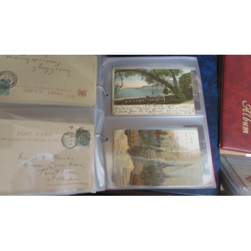 877 - Three albums of postcards - the first featuring a collection of cards from Bristol, Thornbury, Almon... 