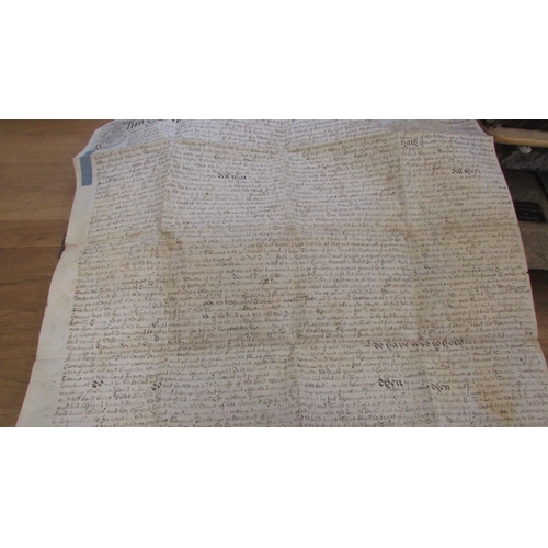 879 - Three early parchments: the first dated 1722, being a Marriage Settlement between Brabant and Niblet... 