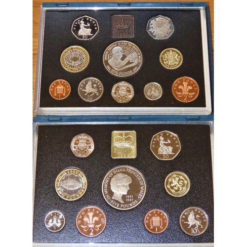 487 - A mixed collection of Royal Mint cased commemorative / collectable coins, to include seven United Ki... 