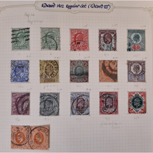 176 - A collection of stamps including 2d blues, 1d reds, further Edward VII, George V George VI and other... 