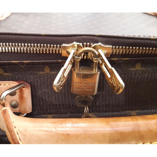 68 - Louis Vuitton satellite 65 suitcase in monogrammed canvas and natural leather, made in France 2002, ... 