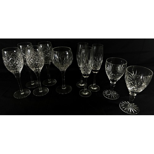 171 - An extensive collection of glassware, including six Stuart wine glasses, decanters, further sets of ... 