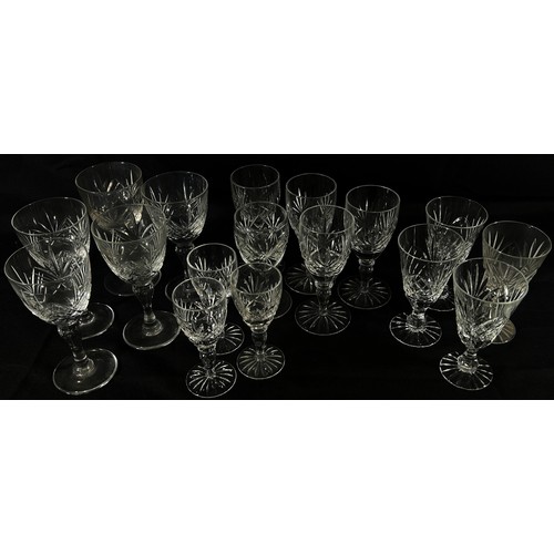 171 - An extensive collection of glassware, including six Stuart wine glasses, decanters, further sets of ... 