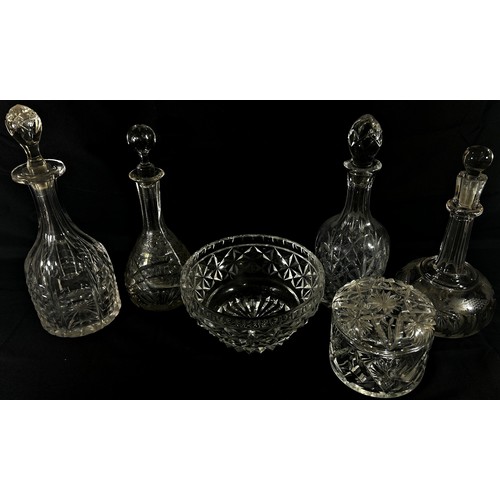 171 - An extensive collection of glassware, including six Stuart wine glasses, decanters, further sets of ... 