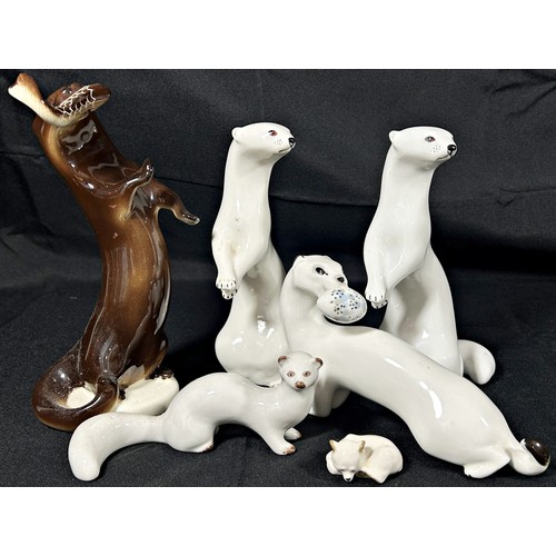 17 - Jema Goebels and Russian figures including seals, polar bears, dolphin and weasels (12)