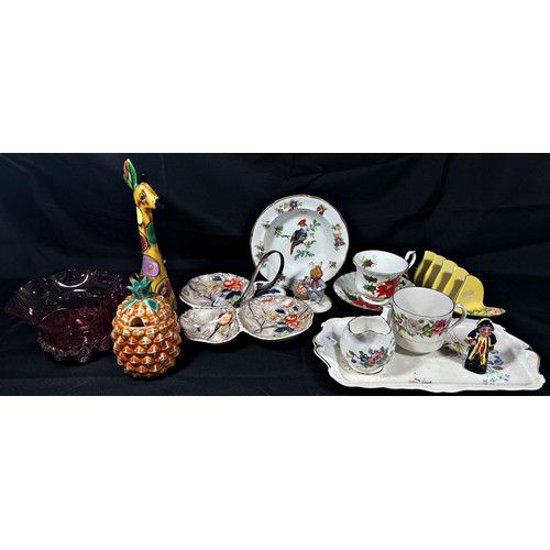 39 - A collection of mixed ceramics including Royal Winton toast rack, Royal Worcester Nelson commemorati... 