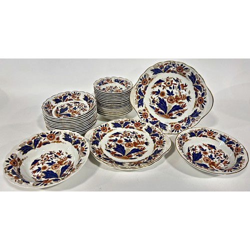 47 - Large quantity of Booth's Dovedale pattern tableware comprising dinner plates, side plates, bowls, t... 