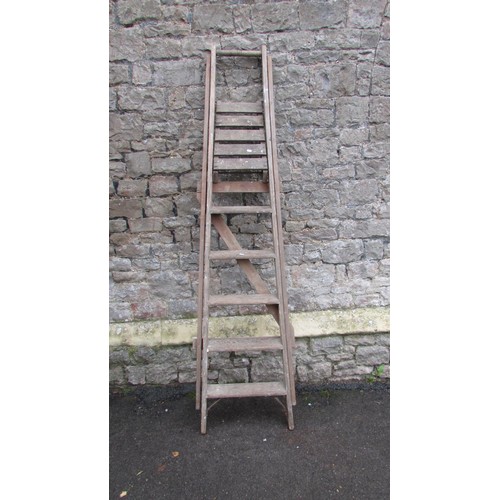 1041 - A vintage Slingsby pine folding step ladder (to be sold for display purposes only)