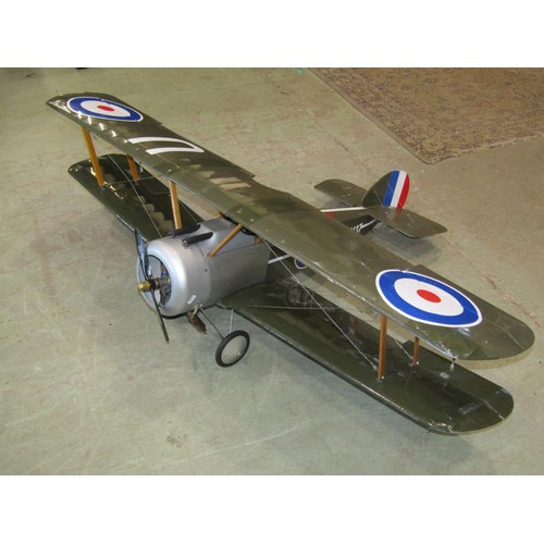 1091 - A remote control model british world war Bi-plane (lacks remote)